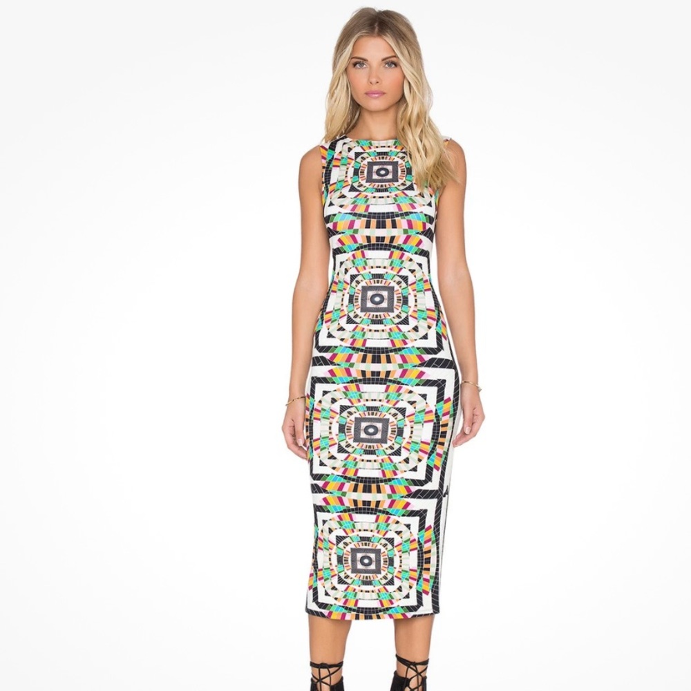 Mara Hoffman Multicolor Geometric Midi Dress - image 1